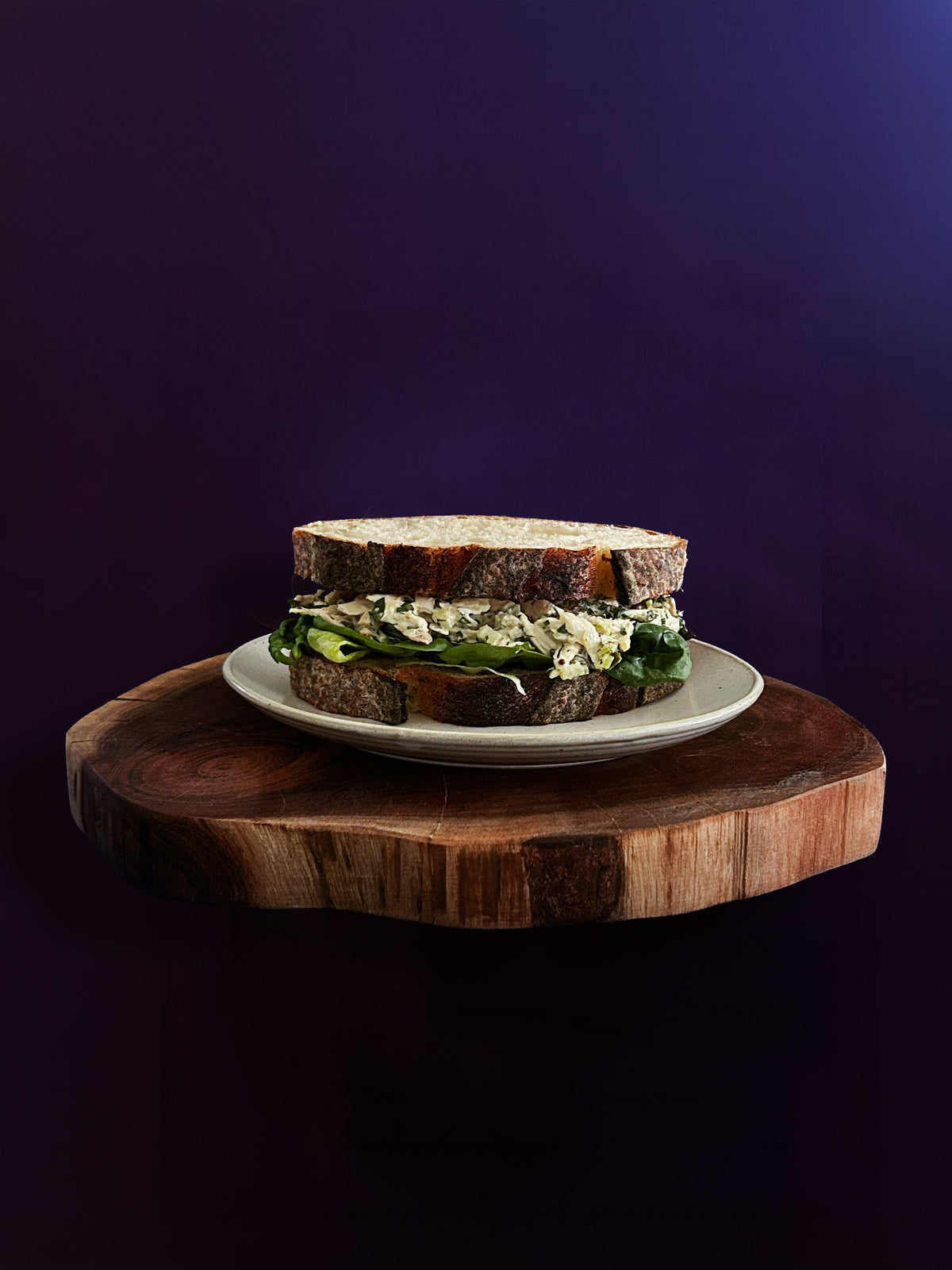 Ellie's Chicken Salad Mix in a sandwich