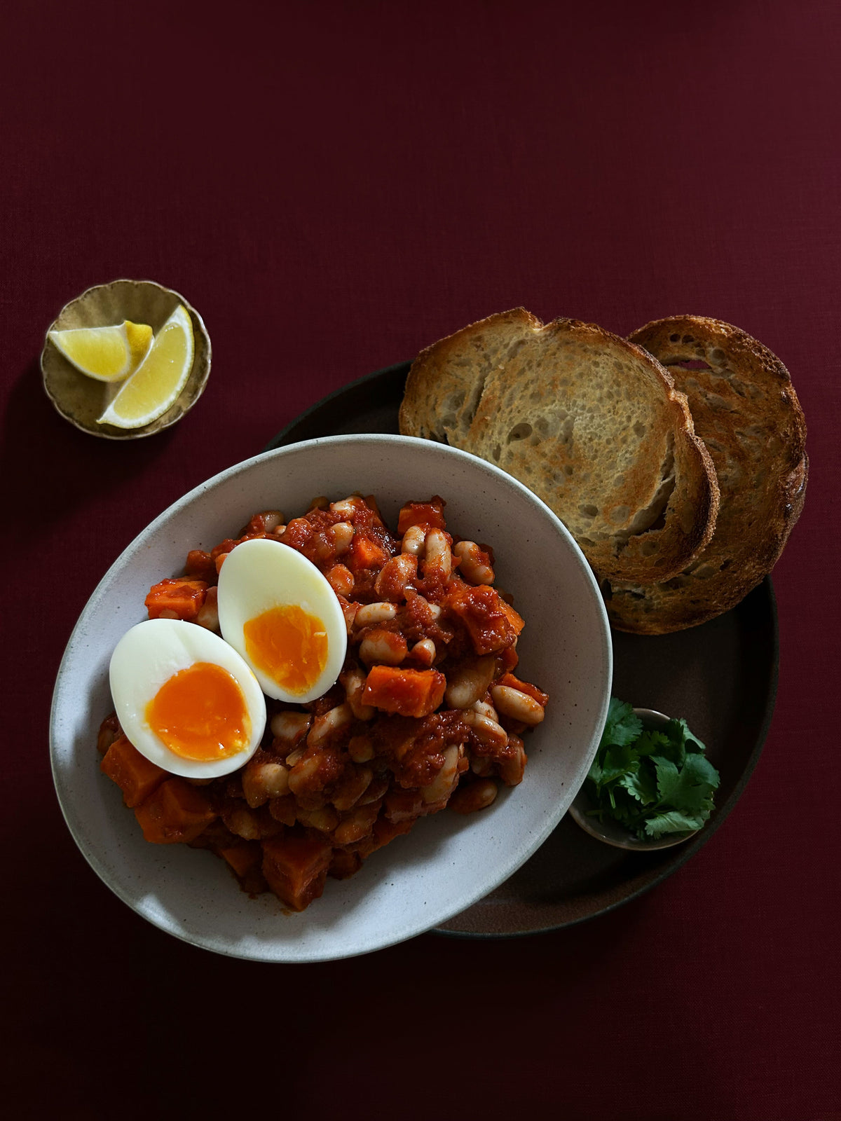 Posh Baked Beans in a rich tomato sauce